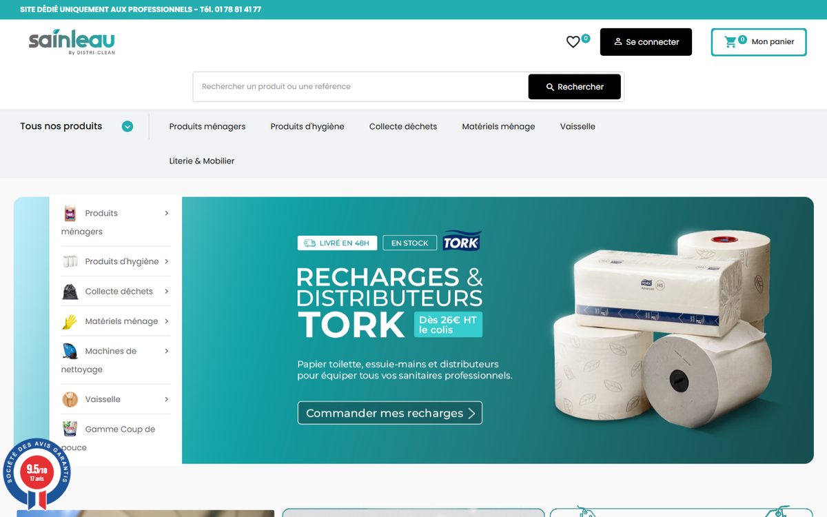 Page d’accueil de Sainleau by Distri Clean